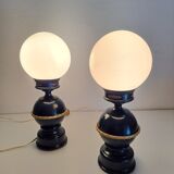 Paire de lampes de chevet anciennes