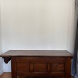 Grand coffre ancien en chêne massif – XIXe – belle patine d’origine