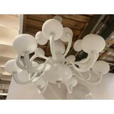 Pop white murano glass chandelier