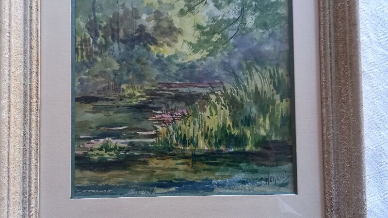 Old painting, auarelle undergrowth