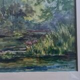 Old painting, auarelle undergrowth