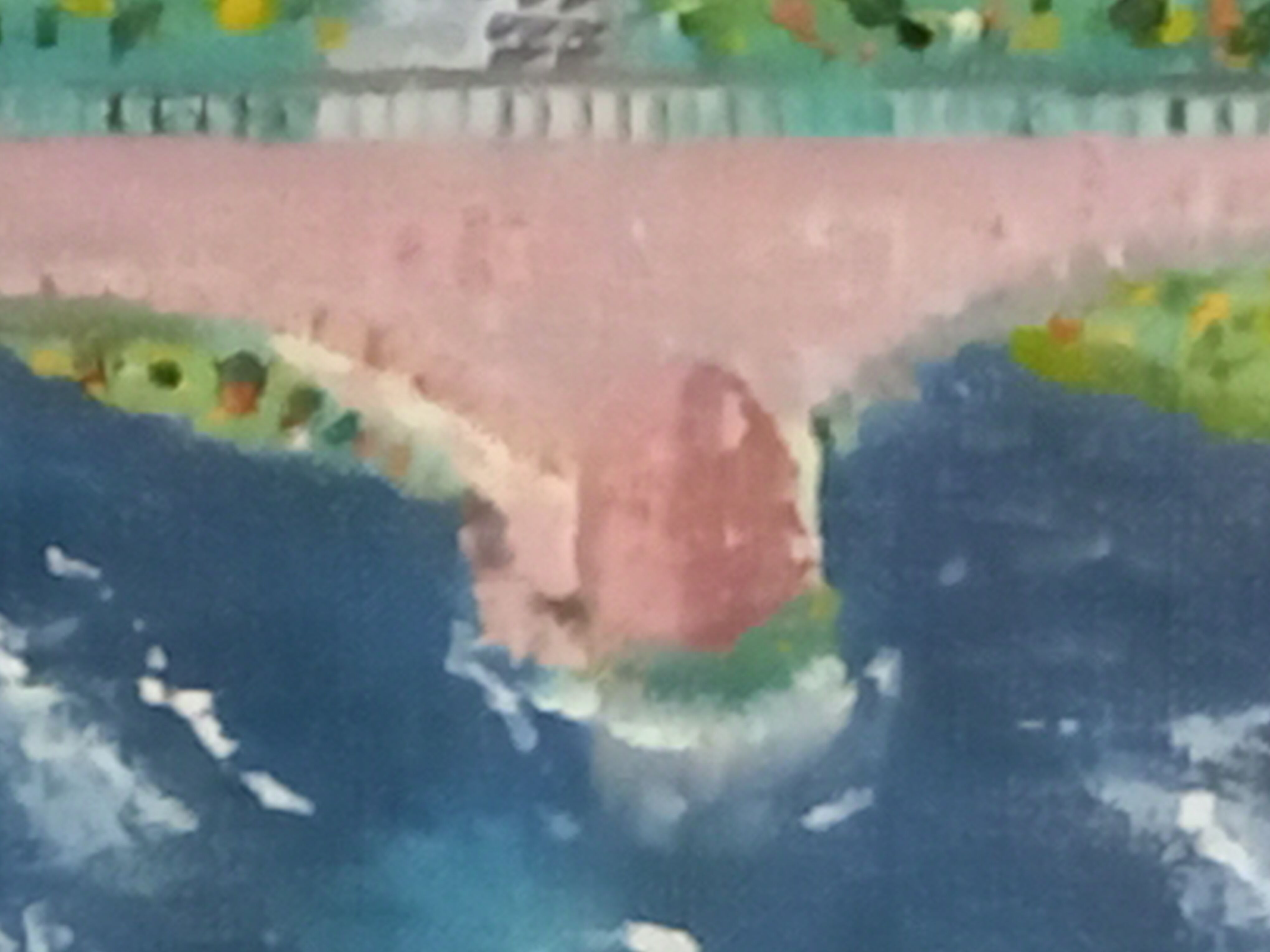 Oil on landscape canvas