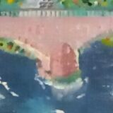 Oil on landscape canvas