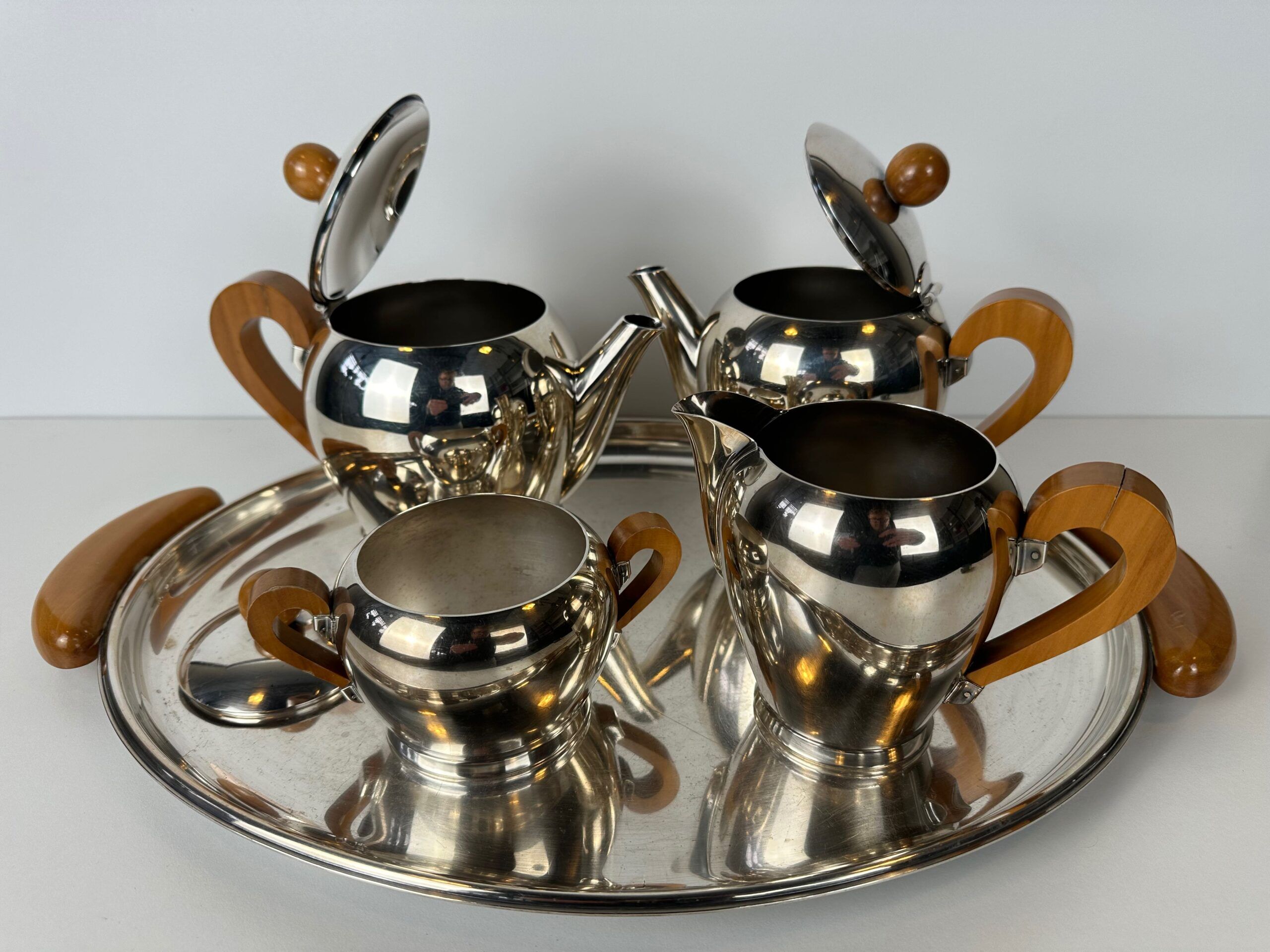 Alessi coffee and tea set silver-plated