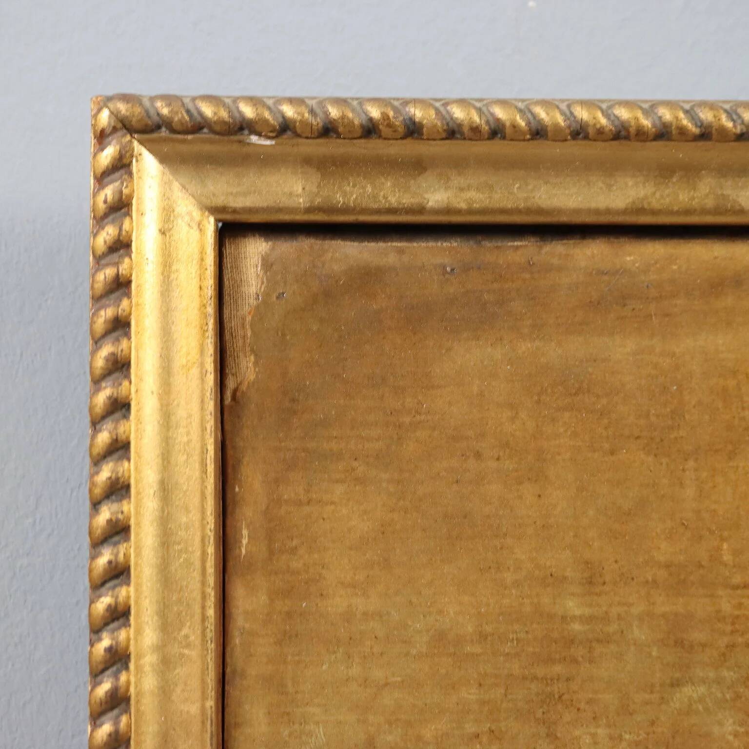 Ancient painting signed Filippo Marsigli, oil on paper, circa 1840.
