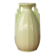 Art Deco vase in fine apple green earthenware, Sarreguemines.