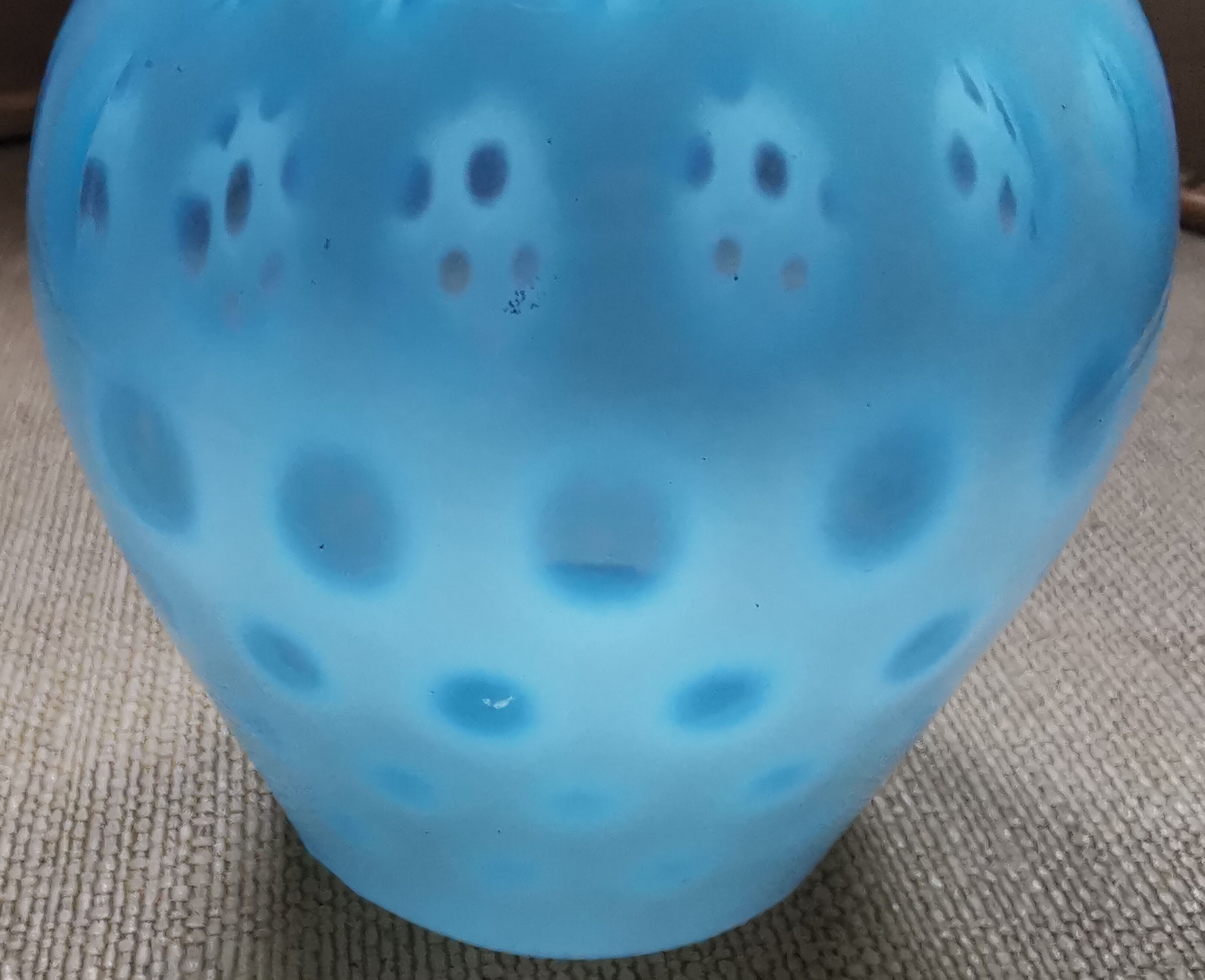 Vintage turquoise glass vase