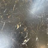 René Drouet coffee table in metal and black marble