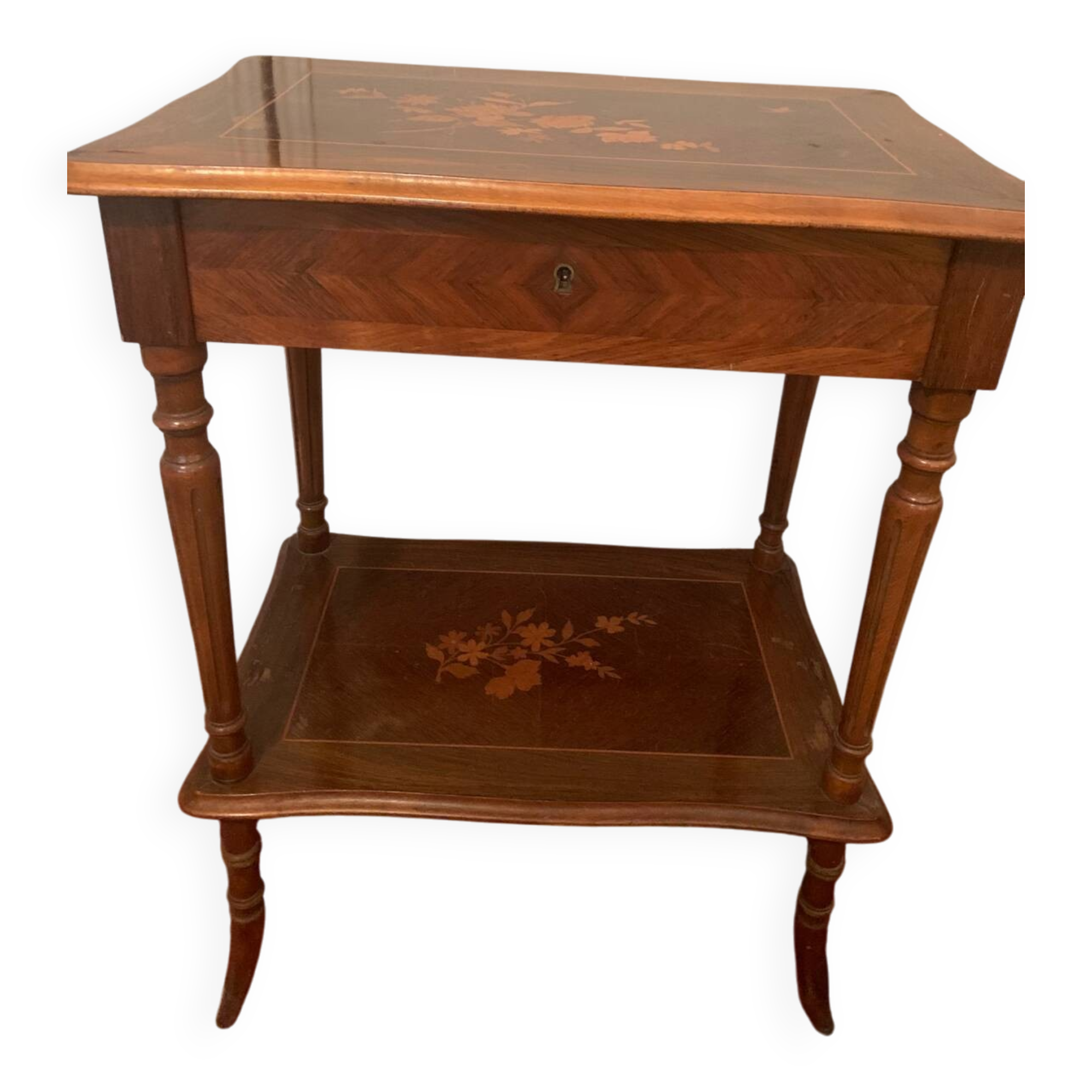 Occasional table with marquetry
