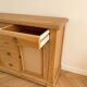 Low sideboard, antique, in light oak.