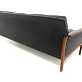 Scandinavian 3-seater leather sofa, Sweden, 1960s