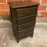 Antique Chest of Drawers with 5 Drawers Vintage Wood #D396