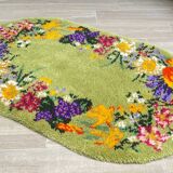 Oval rug from the 70s in pure wool 144x88cm