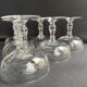 8 Guilloche crystal champagne glasses - Art Nouveau