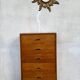 Vintage honey oak chest of drawers – Compass legs