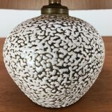 White and black art deco ceramic ball lamp