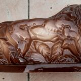 Lion stylized art deco earthenware of Saint Clement