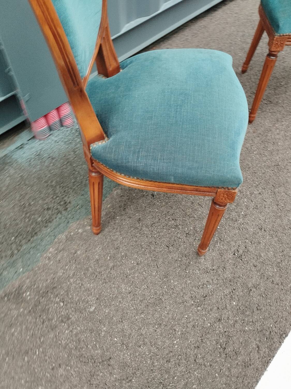 Pair of antique Louis XVI style chairs