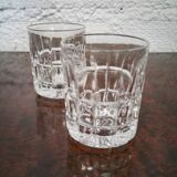 Crystal whiskey glass duo