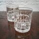 Crystal whiskey glass duo