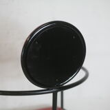 3 armchairs designs steel and leather, France, circa 1980