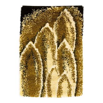 Tapis scandinave à poils longs modernes du XXème siècle, 160 x 110 cm (63 x 43 po)