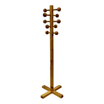 porte Manteaux vintage en pin - 10 patères