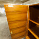 Danish Scandinavian wardrobe signed Sven Ellekaer 1960 3 doors 2 drawers with mounting plan