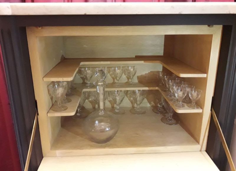 Secretary bar 4 drawers, Louis XVI style, XX