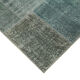 Handmade anatolian overdyed 170 cm x 240 cm grey patchwork carpet