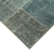 Handmade anatolian overdyed 170 cm x 240 cm grey patchwork carpet