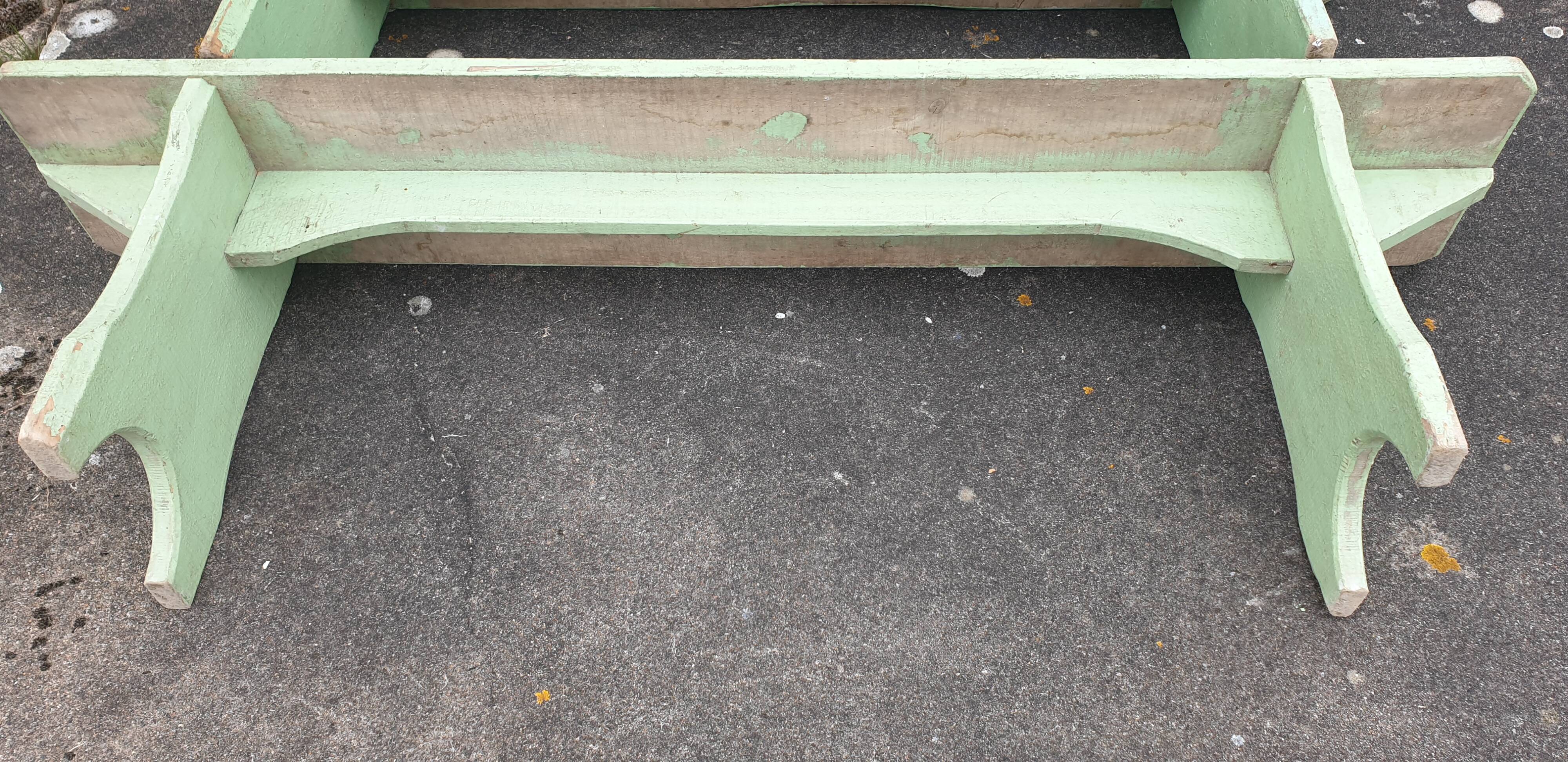 Pair of vintage farmhouse solid wood benches