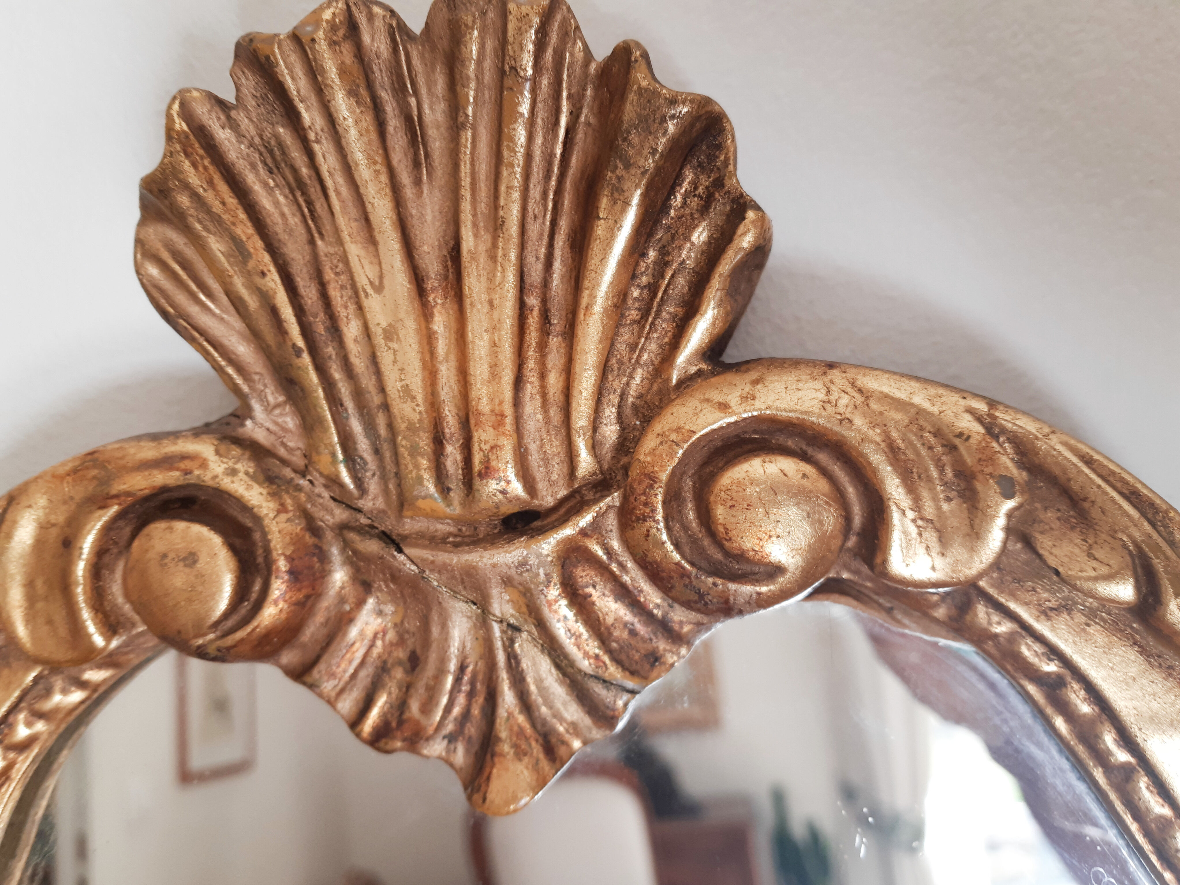 Miroir et console dorées, vintage français