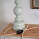 Lampe de table en bois vintage année 1980 revisitée