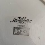 3 assiettes plates Sarreguemines modele Henry.