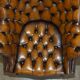 Fauteuil Chesterfield directeur ou capitaine Art Déco en cuir restauré