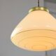 Mid-Century Modern Italian Yellow Glass and Brass Pendant Lamp, 1960s