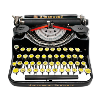 Underwood Portable 4 Bank Typewriter Revised New Black Ribbon 1930