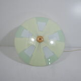Vintage glass hanging lamp with colour patterns