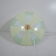 Vintage glass hanging lamp with colour patterns