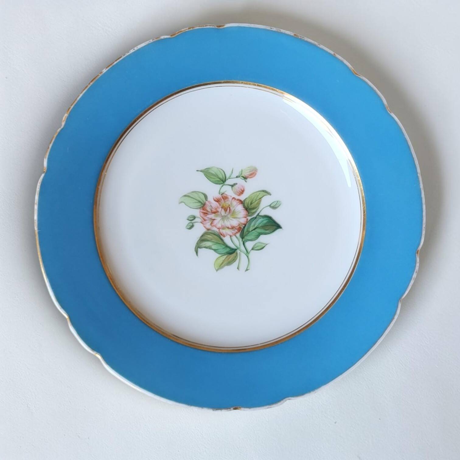 6 dessert plates in porcelain Old Paris 19th century