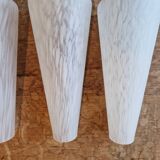 Set of 5 Opaline Tulips Clichy Speckled Glass