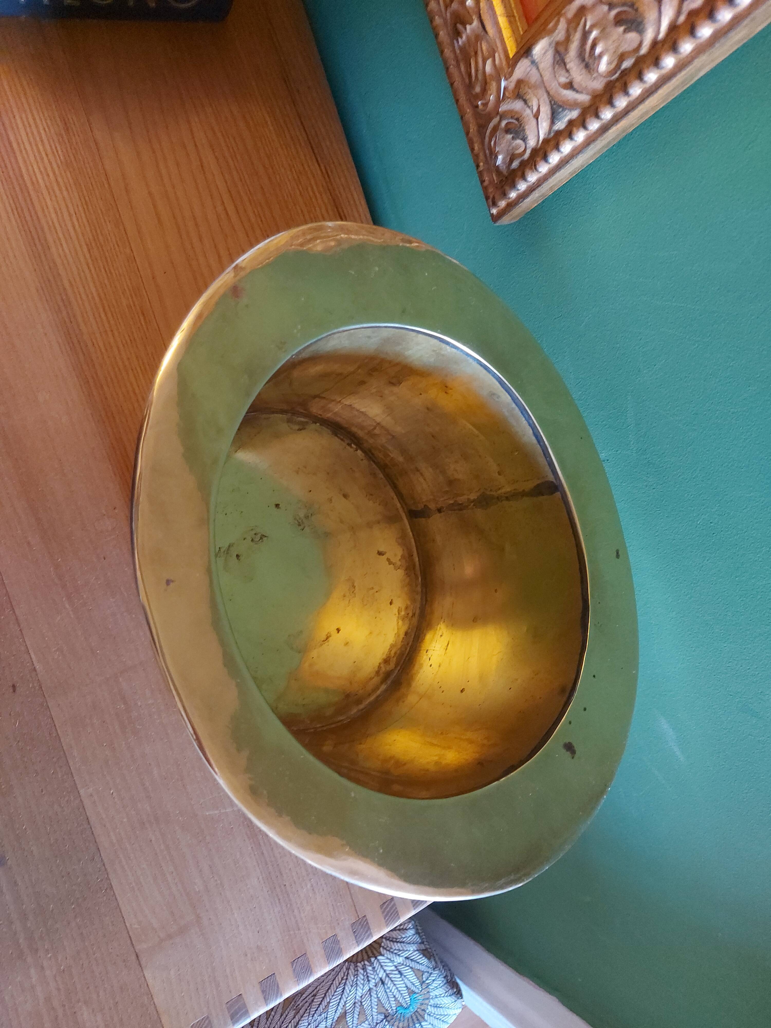 Champagne bucket hat in gilded brass