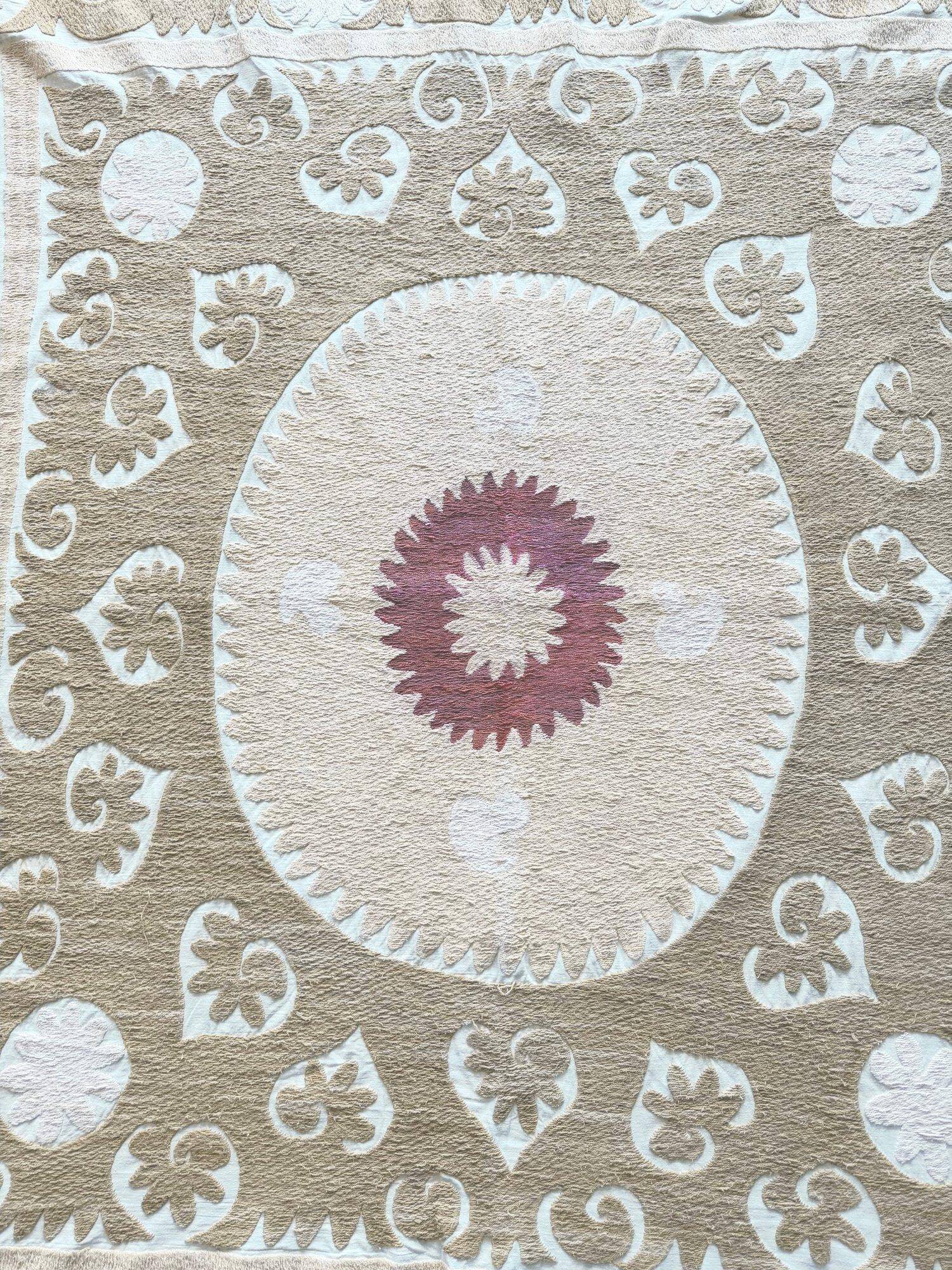 Vintage hand-embroidered tablecloth 145x154 cm