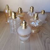 Set of 7 vintage glass globe pendants