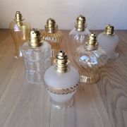 Lot de 7 suspensions globes vintage en verre