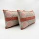 Set of 2 vintage embroidered cushion covers 33x61 cm
