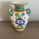 Vintage Italian vase colorful flower sign