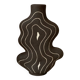 Raw black stoneware vase