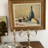 Framed still life by J. Aubry